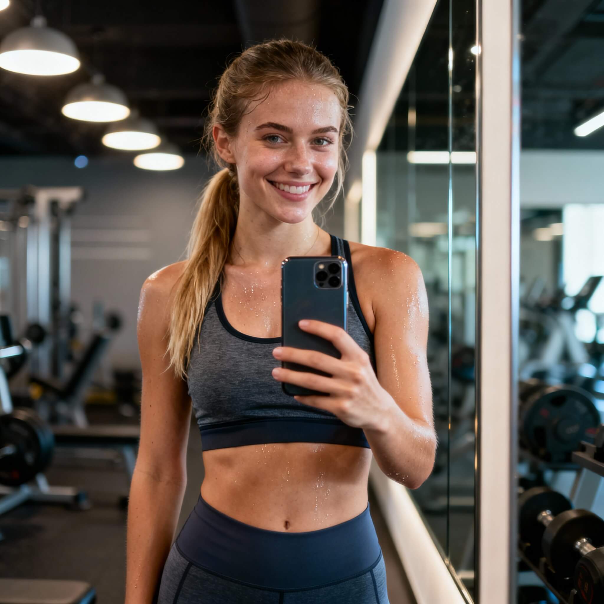 Before: casual outdoor selfie prior to FlowPic enhancement